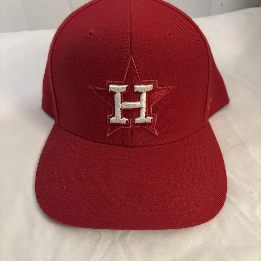 Houston Astros Hat Red Star Logo Strap 47 Brand Red MLB‎ OSFA Vintage